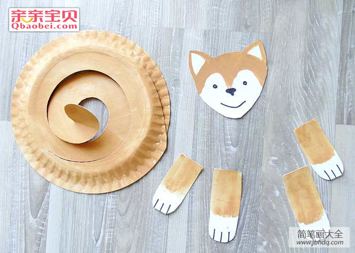 纸盘狐狸制作方法