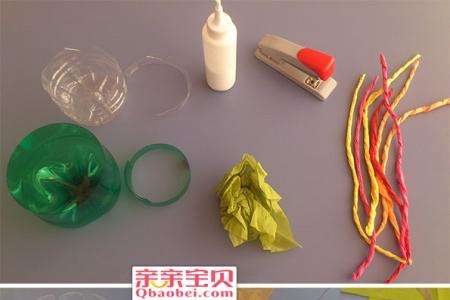 儿童手工塑料瓶花篮制作方法