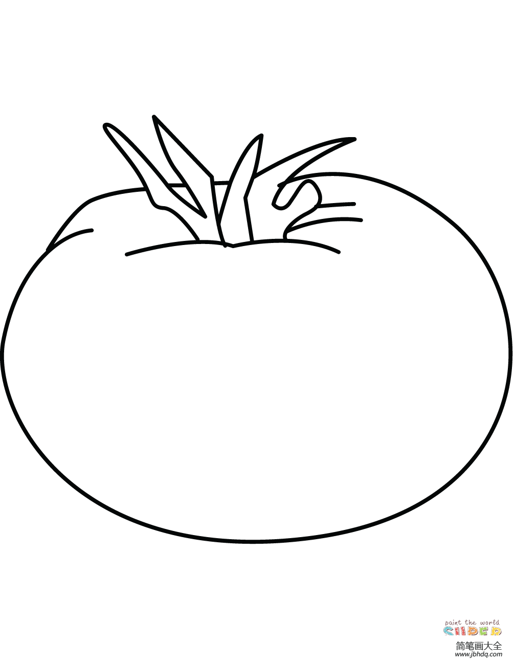 简单的西红柿简笔画