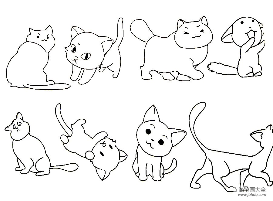 100种小猫画法图片