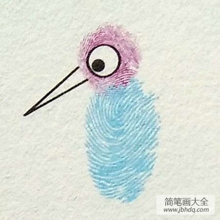 啄木鸟指印画教程