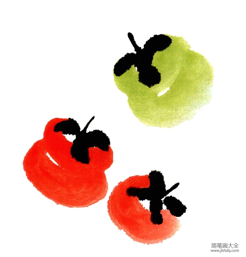 儿童国画基础教程5 柿子