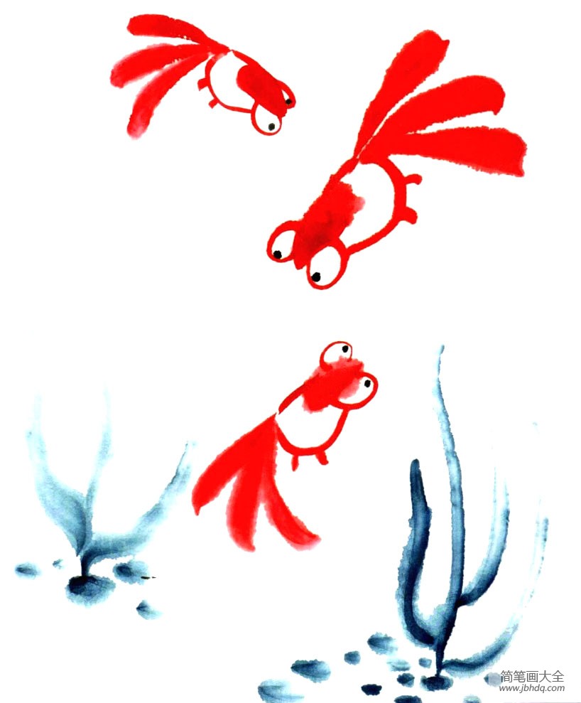 儿童国画基础教程24 小金鱼