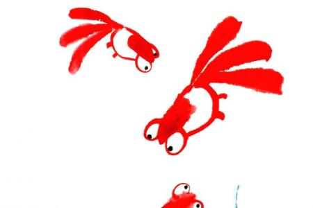 儿童国画基础教程24 小金鱼