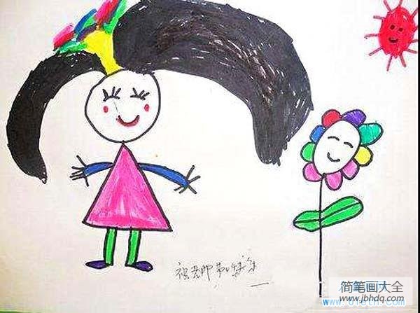 幼儿园小班教师节儿童画画图片：祝老师节日快乐