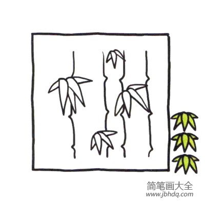 四步画出可爱简笔画 熊猫和我们都爱竹子