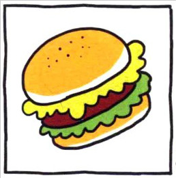 四步画出可爱简笔画 美味汉堡