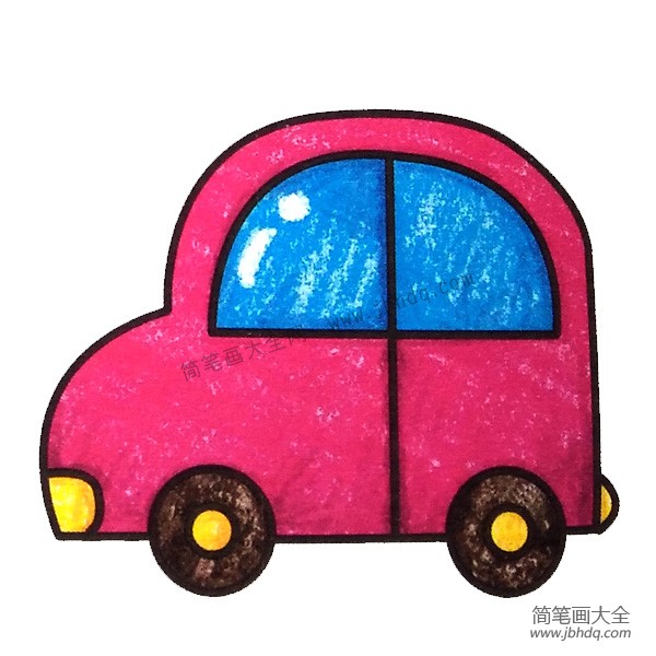 儿童涂色画打印汽车图片
