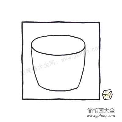 1.杯身看起来是一个椭圆形和一个梯形。