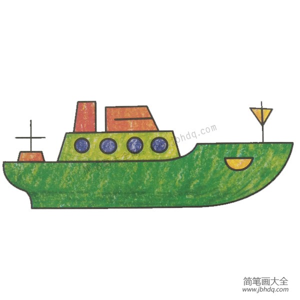 幼儿学画轮船2