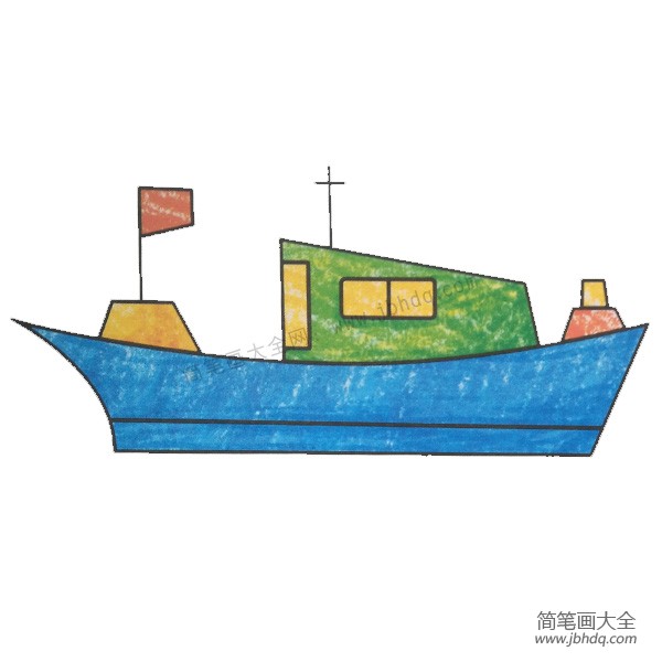 幼儿学画轮船4