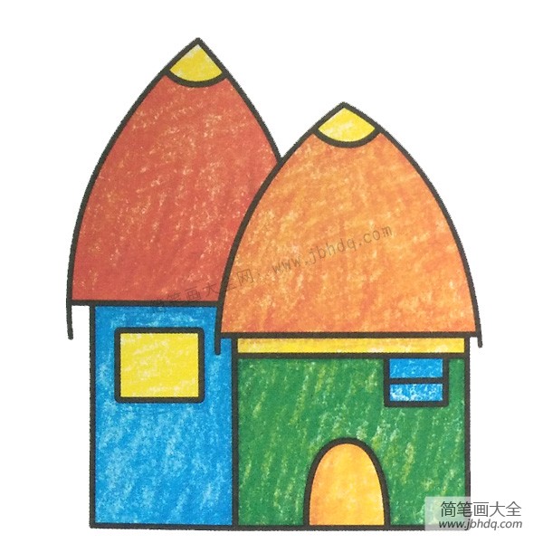 幼儿学画房子4