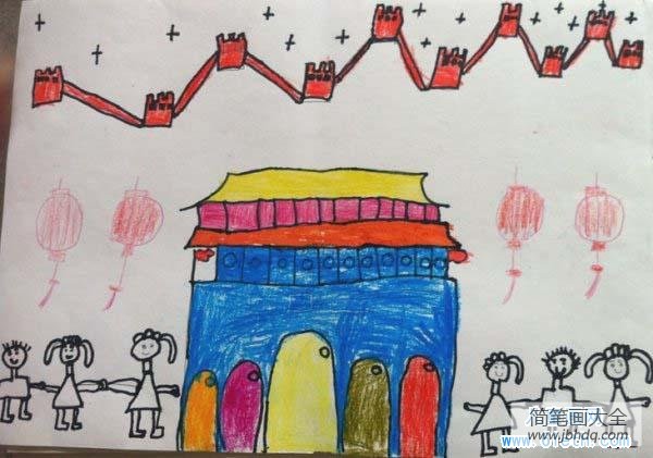 幼儿园小班国庆节儿童画画图片