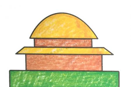 幼儿学画寺庙2