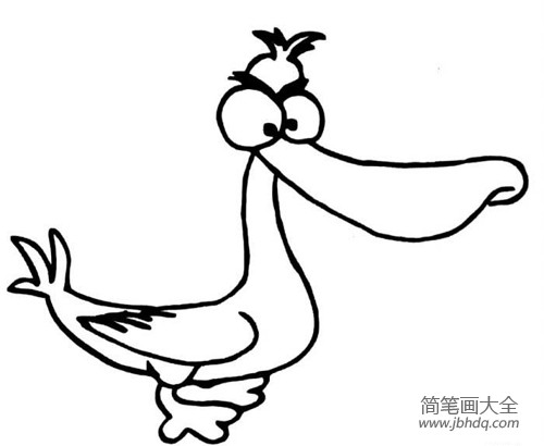 如何画卡通鸭子的简笔画