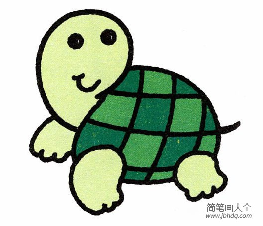 可爱小乌龟简笔画