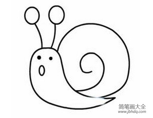 如何画蜗牛的简笔画图片