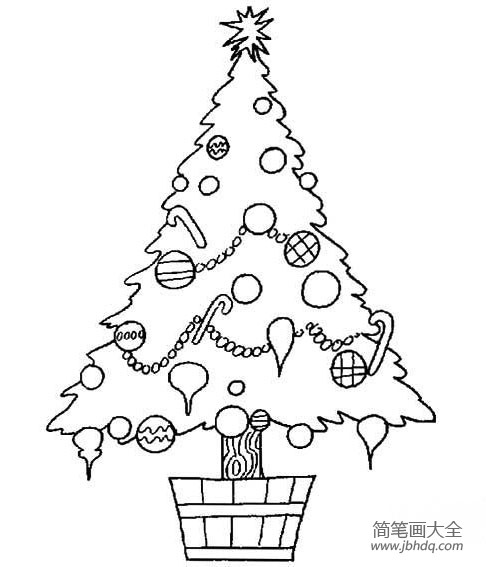 简单圣诞树的画法