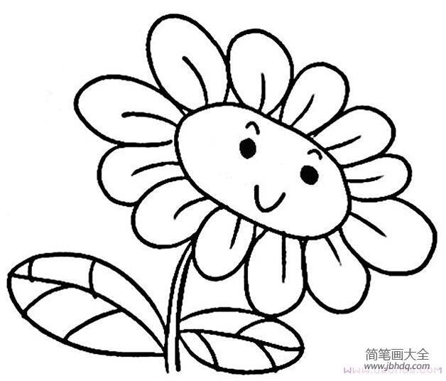 可爱的向日葵简笔画卡通素描