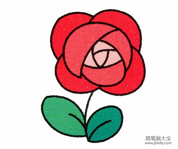 玫瑰花的画法