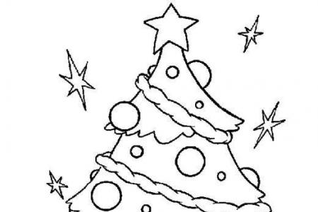 一棵美丽的圣诞树简笔画图片