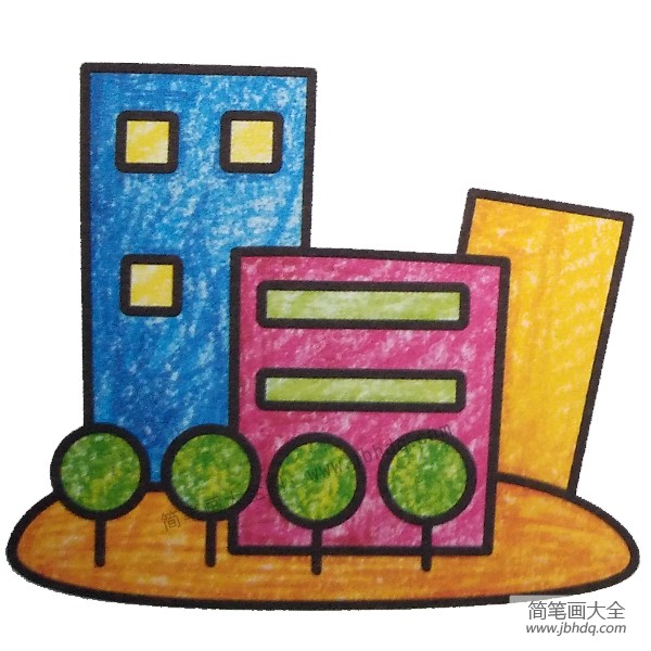 幼儿学画简单的楼房