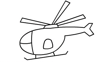 简单直升机简笔画图片