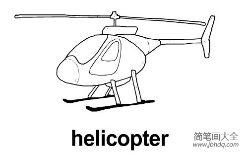 普通直升飞机简笔画图片