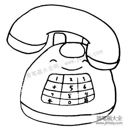 3.画出电话的数字键，大大的方格子里住着很多小格子，在格子里写上数字和符号。