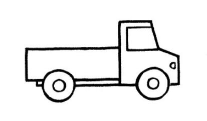 多款儿童卡通小货车简笔画