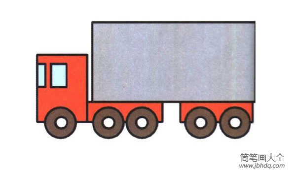 卡通货车的画法步骤教程