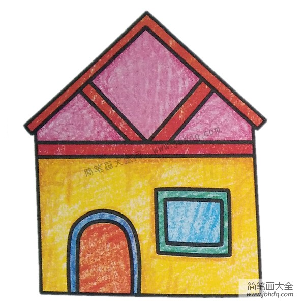 幼儿学画房子简笔画
