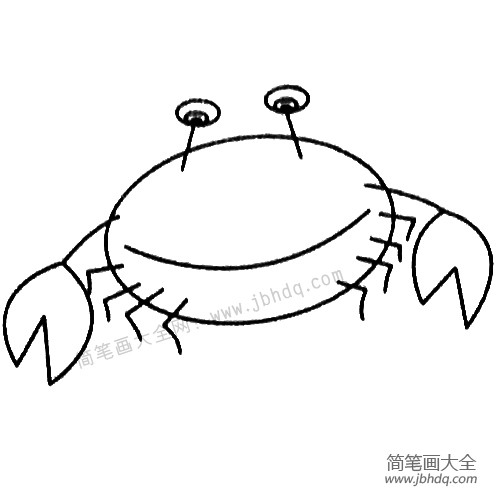 螃蟹简笔画大全及画法步骤