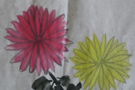 重阳节儿童画图片-美丽秋菊