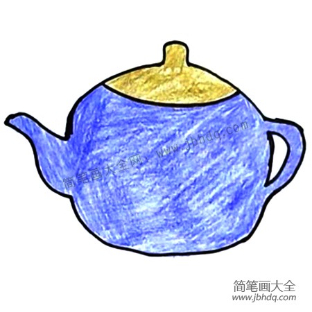 简单的卡通茶壶简笔画教程