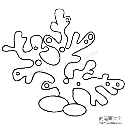 海底珊瑚简笔画简单图片