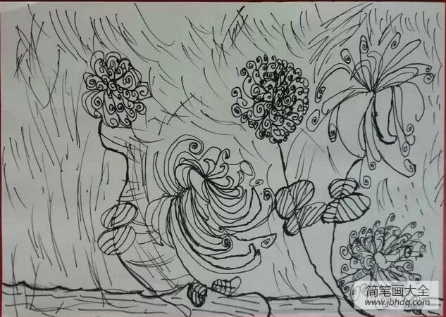 菊花节,关于重阳节的儿童绘画作品欣赏