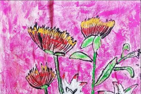 赏菊会，重阳节赏菊儿童画作品分享