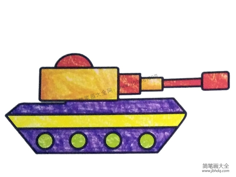 玩具坦克填色图片
