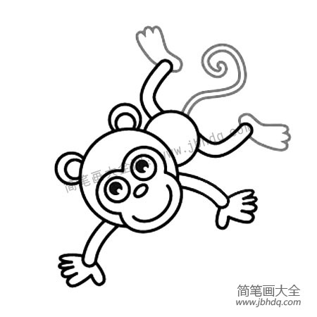 10.画猴子的脚和尾巴