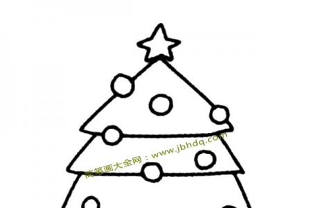 圣诞树简笔画图片超简单
