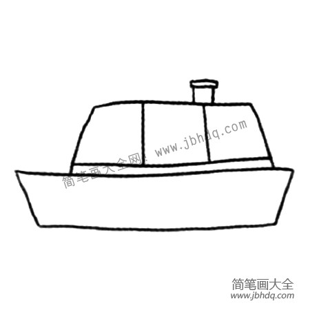 1.画出一艘小船。