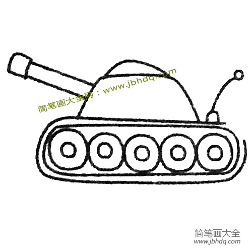 坦克简笔画大全及画法步骤