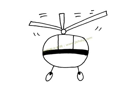 飞行的直升机简笔画