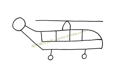 简单线条画直升机