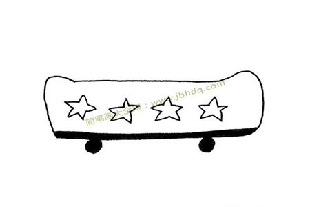 儿童玩具滑板车简笔画图片