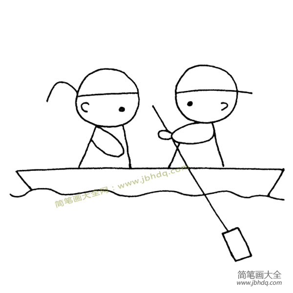 划船桨简笔画图片