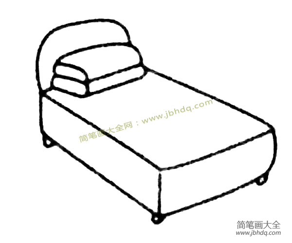 床的简笔画法简单图片