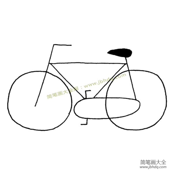 一组简单的自行车简笔画图片