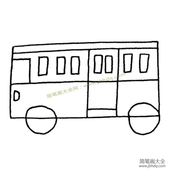 超简单公共汽车简笔画图片